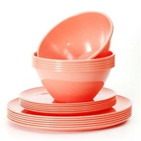 $29  Youngever 18pcs Dinnerware  Plates  Bowls