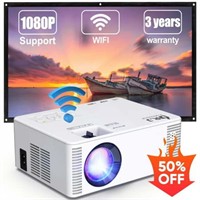 Projector with Wifi  Mini for Outdoor  Movie Suppo