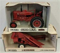 2x- Farmall Super M-TA & 1 Row Corn Picker