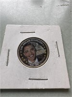 2008 OBAMA colorized coin