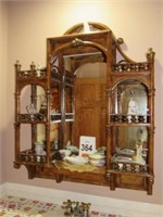 Shelf, Mirror & Wood 33" x 8" x 31"