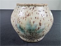 Bubble Pottery Vase Signed by Artist