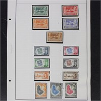 Barbados Stamps Mint NH on pages in mounts, fresh