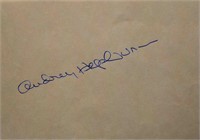 Audrey Hepburn signature slip