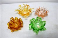 Chalet Glass Miniature Ashtray & Candy Dishes