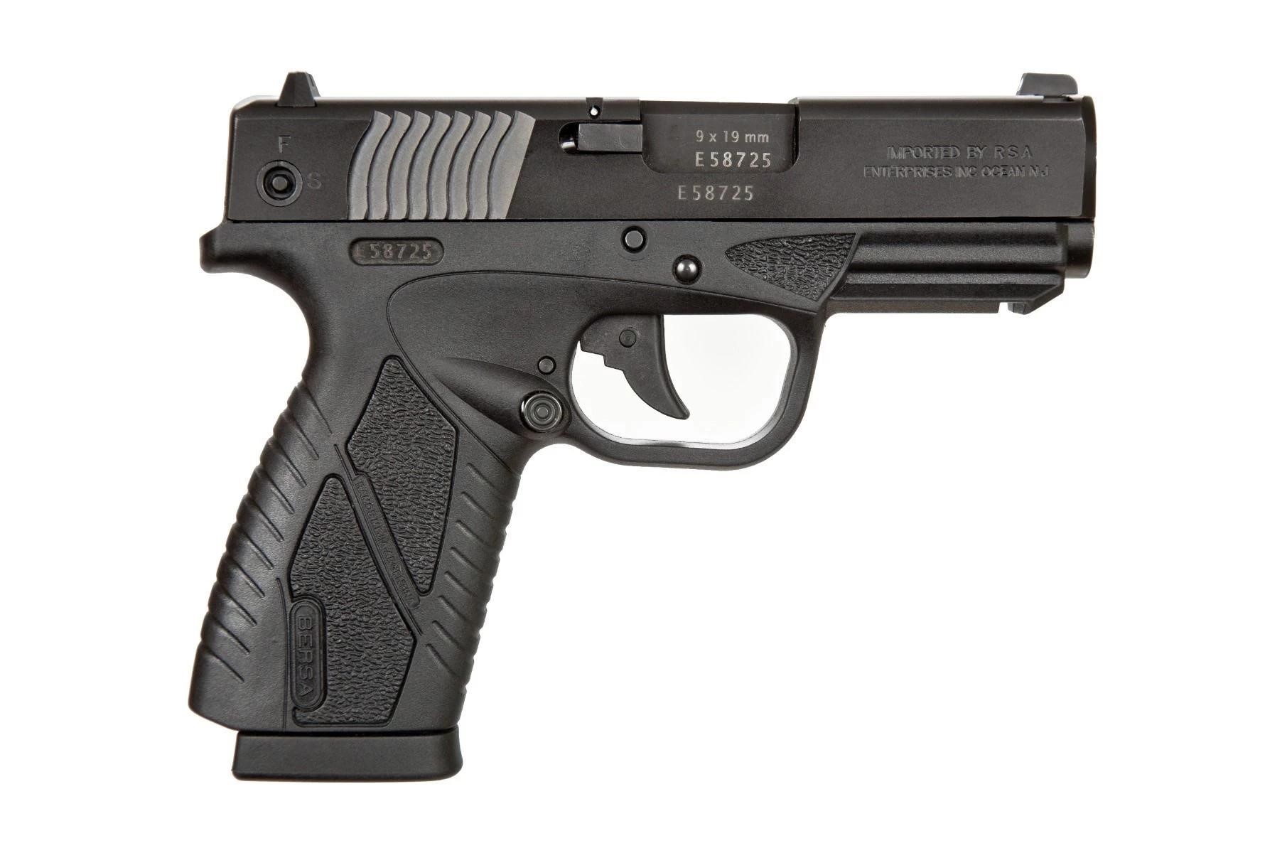 Bersa BPCC Pistol - Black | 9mm | 3.3" Barrel | 8r