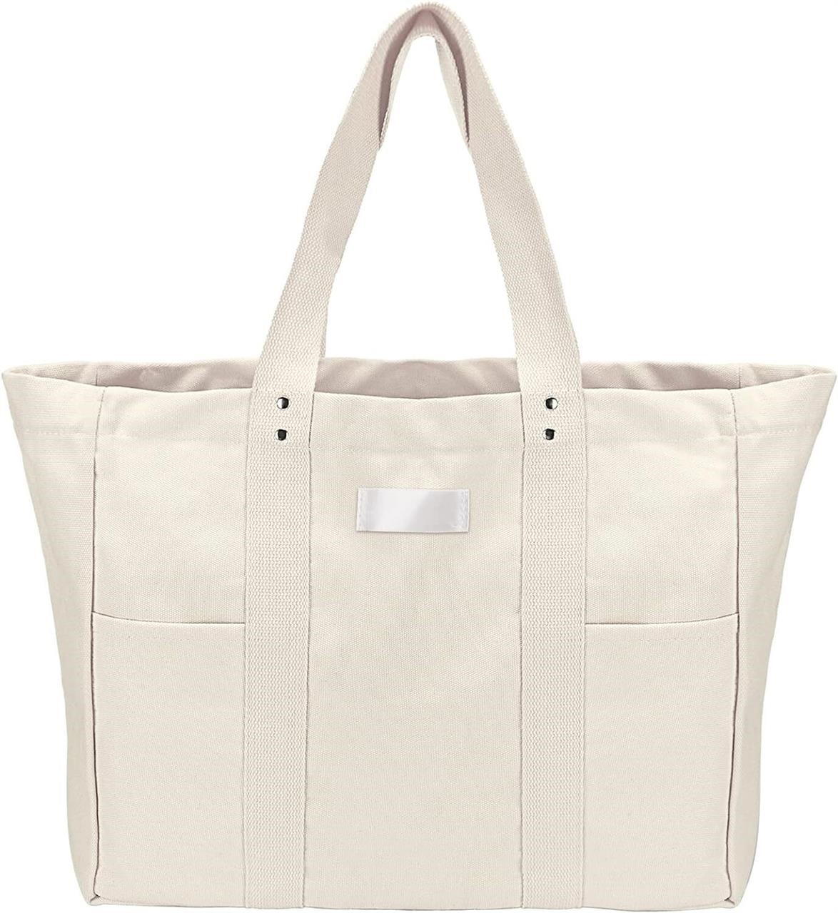 $13  TORASO Large Tote Bag  16*14*5  White
