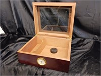 SPANISH CEDAR HUMIDOR & HYGROMETER