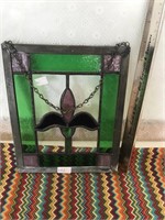 Small Real Leaded Glass Stained Glass Hanging Pic