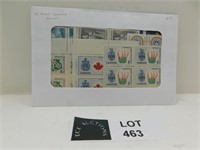 10 CANADA MINT BLOCKS OF POSTAGE STAMPS