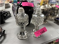 2PC MATCHED CRYSTAL SALT PEPPER SHAKERS