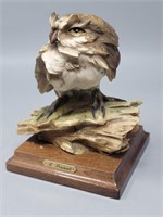 1982 R. Pennati Signed Owl Sculpture Florence