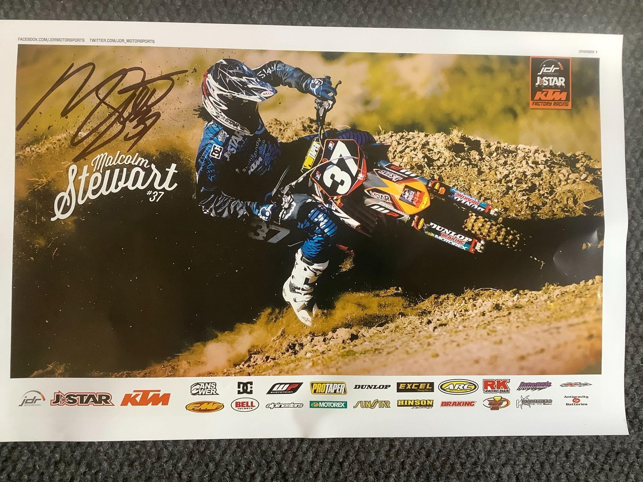 14 Autographed Motocross Riders Posters
