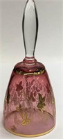 Gilt & Cranberry Glass Bell