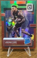 Jerome Ford 2022 Optic Rated Rookie Red & Green