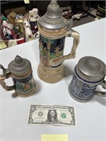 3 Very Nice Beer Steins