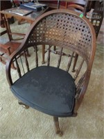 Oak Cane Back Office Chair