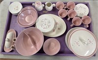 Approx 50 pcs Vernon Ware Tickled Pink, 1950s