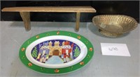 Wooden Shelf, Nutcracker Plate & More