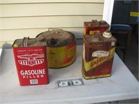 Lot of Vintage Gas Cans