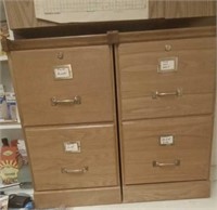 TWO OAK LEGAL SIZE FILEING CABINETS