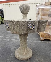 4-piece cement outdoor fountain