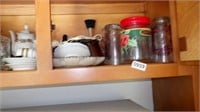 contents of cabinet above frig
