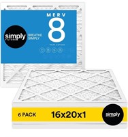 6-Simply Filters 16x20x1 MERV 8, MPR 600, Air