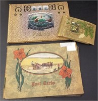 3 Antique Post Card Albums, Empty