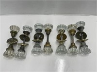 7 Sets of Glass Doorknobs