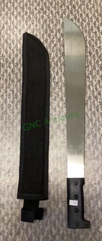 Machete with sheath appears to be new if not