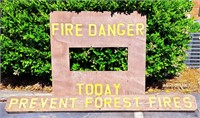 2 LARGE RARE SMOKEY BEAR PREVENT FOREST FIRE SIGNS