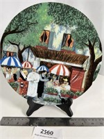 Vintage Guy buffet French scene, porcelain plate