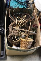 WICKER AND IRON BASKETS