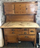 2pc. Antique Possum Belly Cabinet