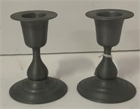 Small Pewter Candlesticks