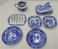 Spode Blue Collection Butter Dish + Other Dishes