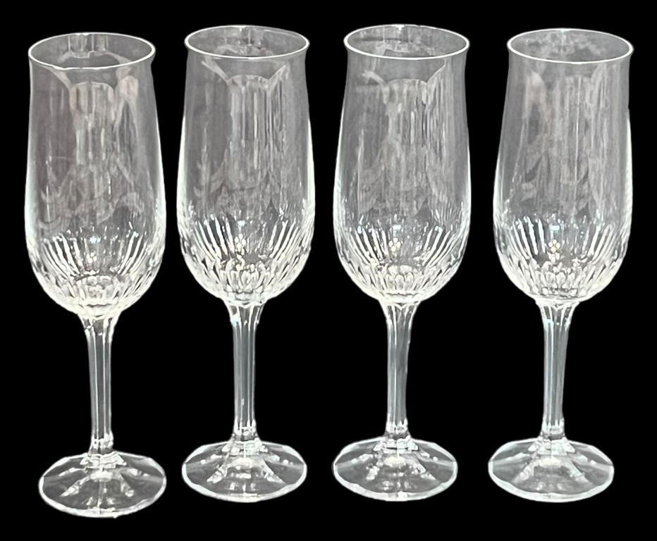 Set of Four Champagne Glasses