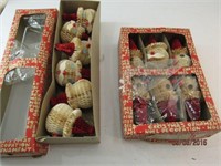 12) Vintage Honeycomb Santa Claus Heads