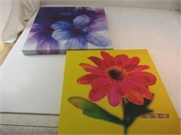 2 Flowers on Canvas