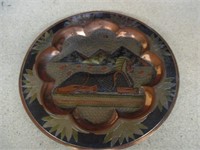 Vintage Wall Decor Egyptian  Metal Plate
