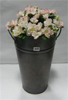Metal Decorative Pail- 12 inches high x 8 inches