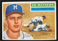 1956T #107 Eddie Mathews "Grey Back" Baseball Card