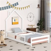 Bellemave Twin Size House Floor Bed for Kids