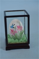 Glass Enclosed Handpainted Egg