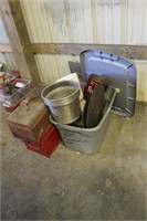 Lot of Metal Tool Boxes with Contents, Misc. Bin