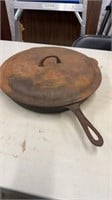 Cast Iron Skillet with Lid. Needs Cleaning.