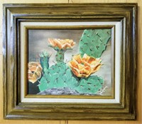 Elenor Bugajski Framed Cactus Painting