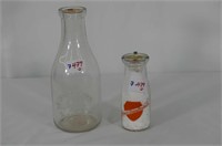 2 Hooper Bros. Milk Bottles