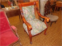 Empire style arm chair reupholstered